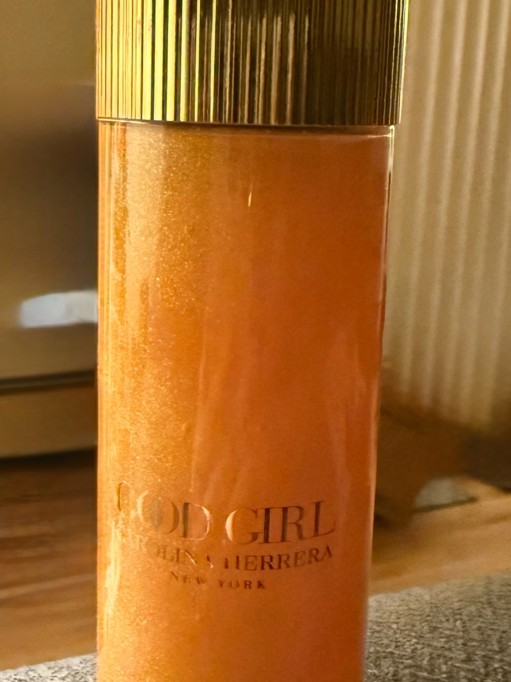 Carolina Herrera Good Girl Shimmering Body Oil — Orange with Gold Cap, 3.4oz